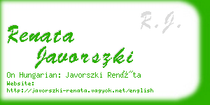 renata javorszki business card